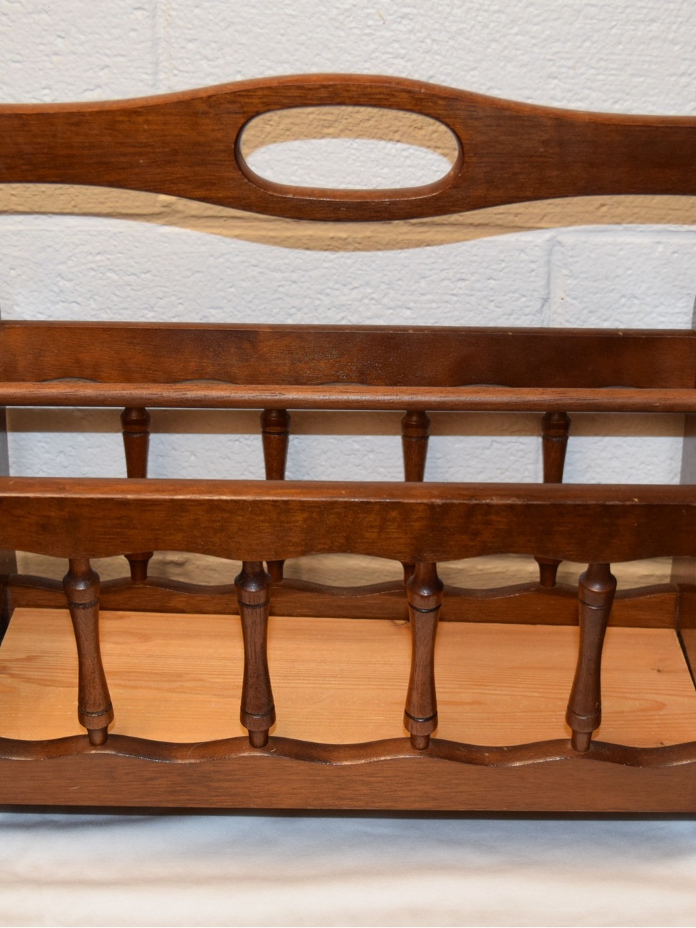 Vintage Jay Import Canterbury Style Wooden Magazine Rack
